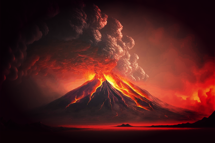كيف ينفجر البركان
